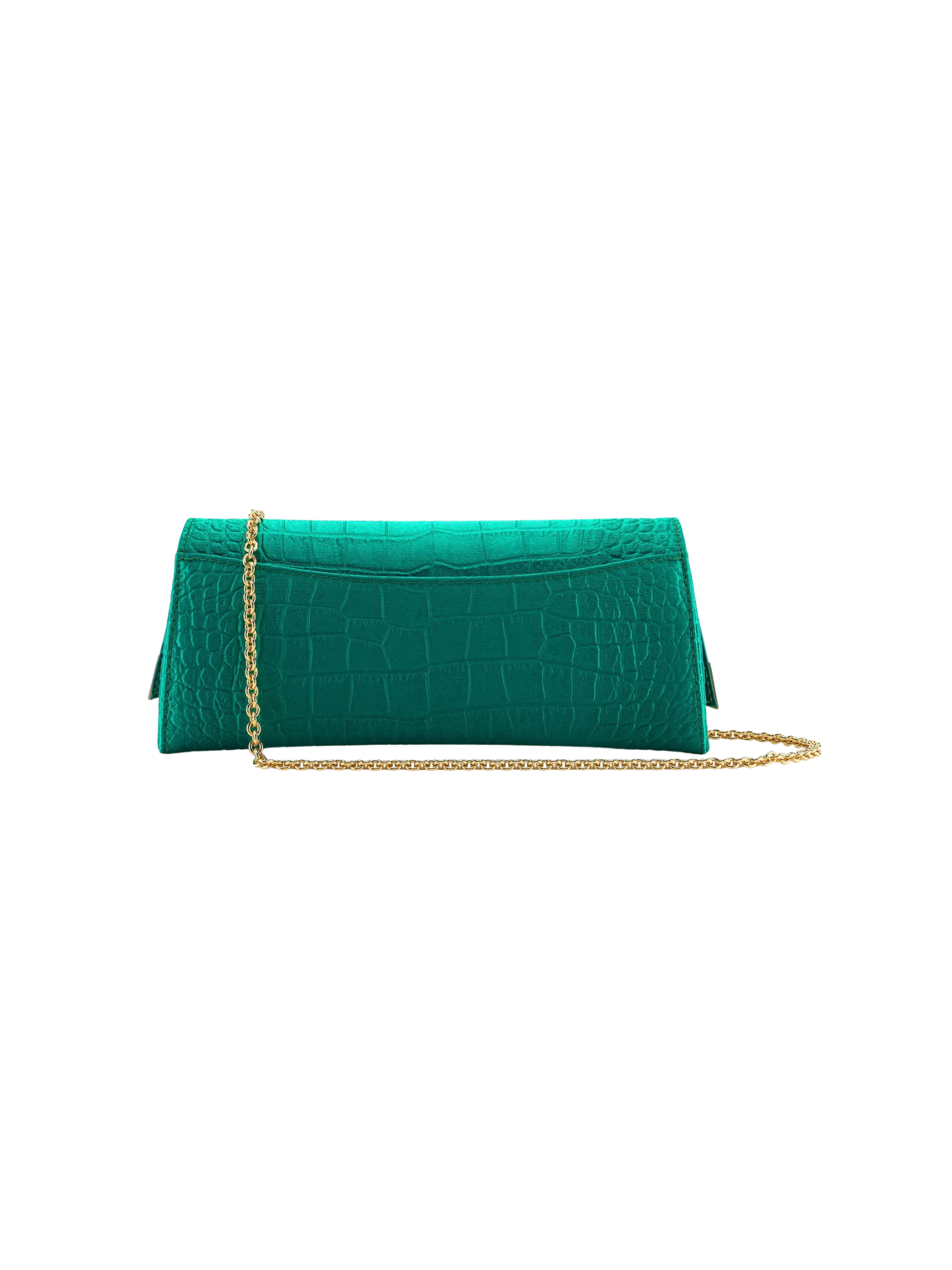 HerPorte-Emerald Stamped Satin Veronica Clutch